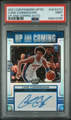 2021 CONTENDERS OPTIC UP & COMING AUTOS #UCACCU CADE CUNNINGHAM 60/99 PSA 9 AUTO