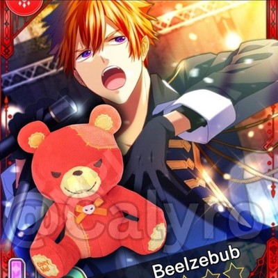 Official Obey Me! Red Plush Teddy Bear - Beelzebub (Beel)
