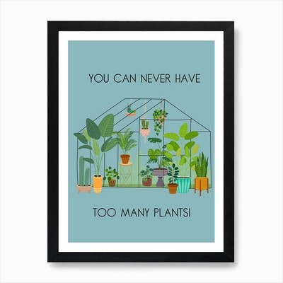 Zu viele Pflanzen Illustration Kunst Pr gerahmtes Wandbild Poster Leinwanddruck Bild