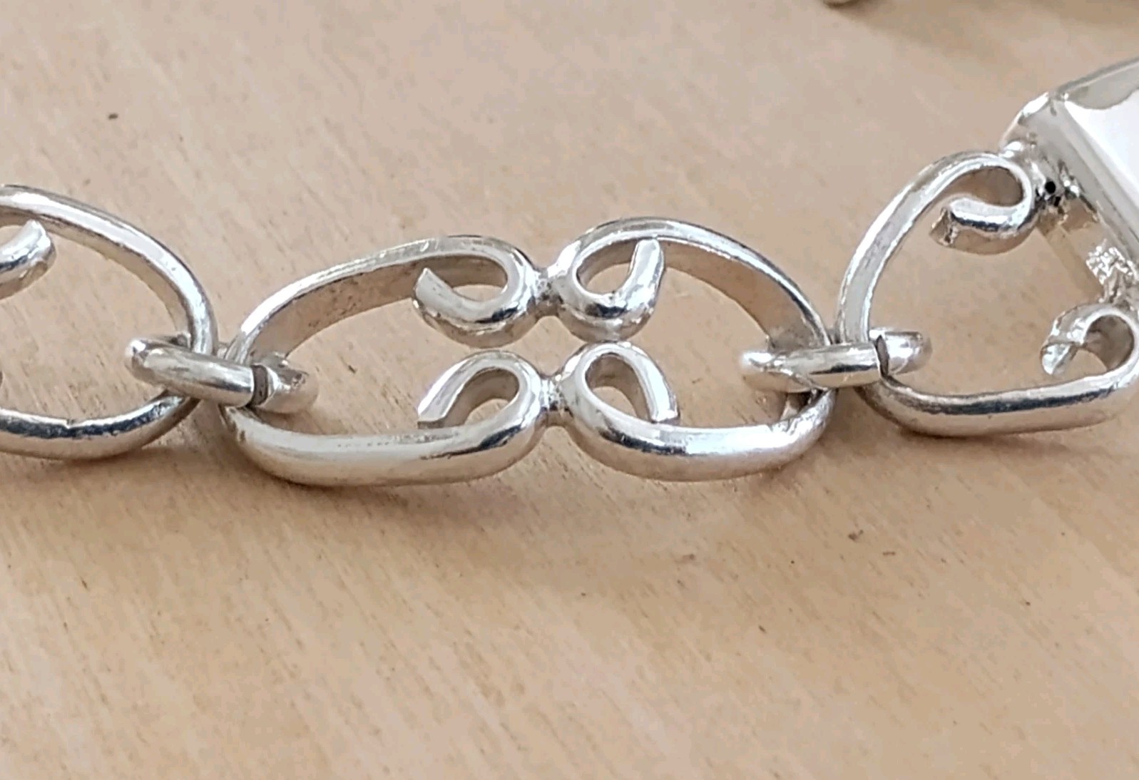 Sterling Silver Scroll-Link Toggle Bracelet Engra… - image 21