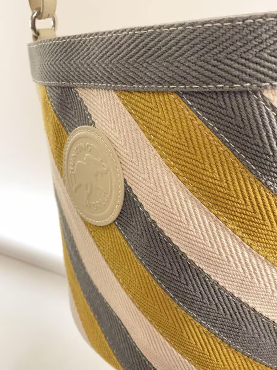 HUNTING WORLD Logo Leather Patch Herringbone Patt… - image 2