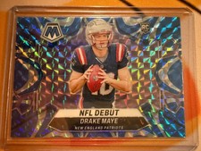 2024 Panini Mosaic - Drake Maye NFL Debut #273 Reactive Blue Mosaic Prizm Rookie