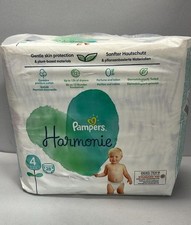 Pampers Harmonie Size 4 Diapers 9-14kg 28 Count Dermatologist-Tested UK 0.52 per nappy