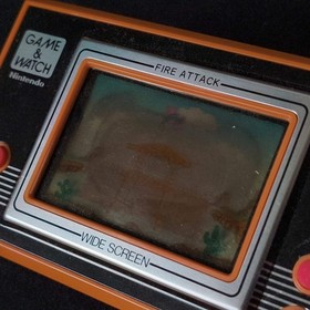 Vintage Nintendo Game & Watch FIRE ATTACK ID-29 wide Screen, Manual, Box, Japan