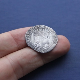 Hammered Silver Coin James 1st Sixpence 1603 AD