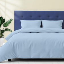 Egyptian Cotton Queen Size Duvet Cover Set - Luxury 600 Series Refined Collec...