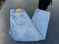 Levi 569 Jeans Waist Size 32in Inside Leg 30in in Denim Blue Cotton