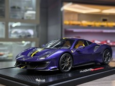1/18 BBR Ferrari 488 Pista Viola Hong Kong Limited With Carbon Base US Inventory