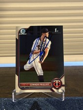 Autographed 2022 Bowman Draft Connor Prielipp #BD-8 Minnesota Twins
