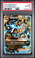 2014 POKEMON XY FLASHFIRE ULTRA RARE-PORTUGUESE #108 M CHARIZARD EX PSA 10