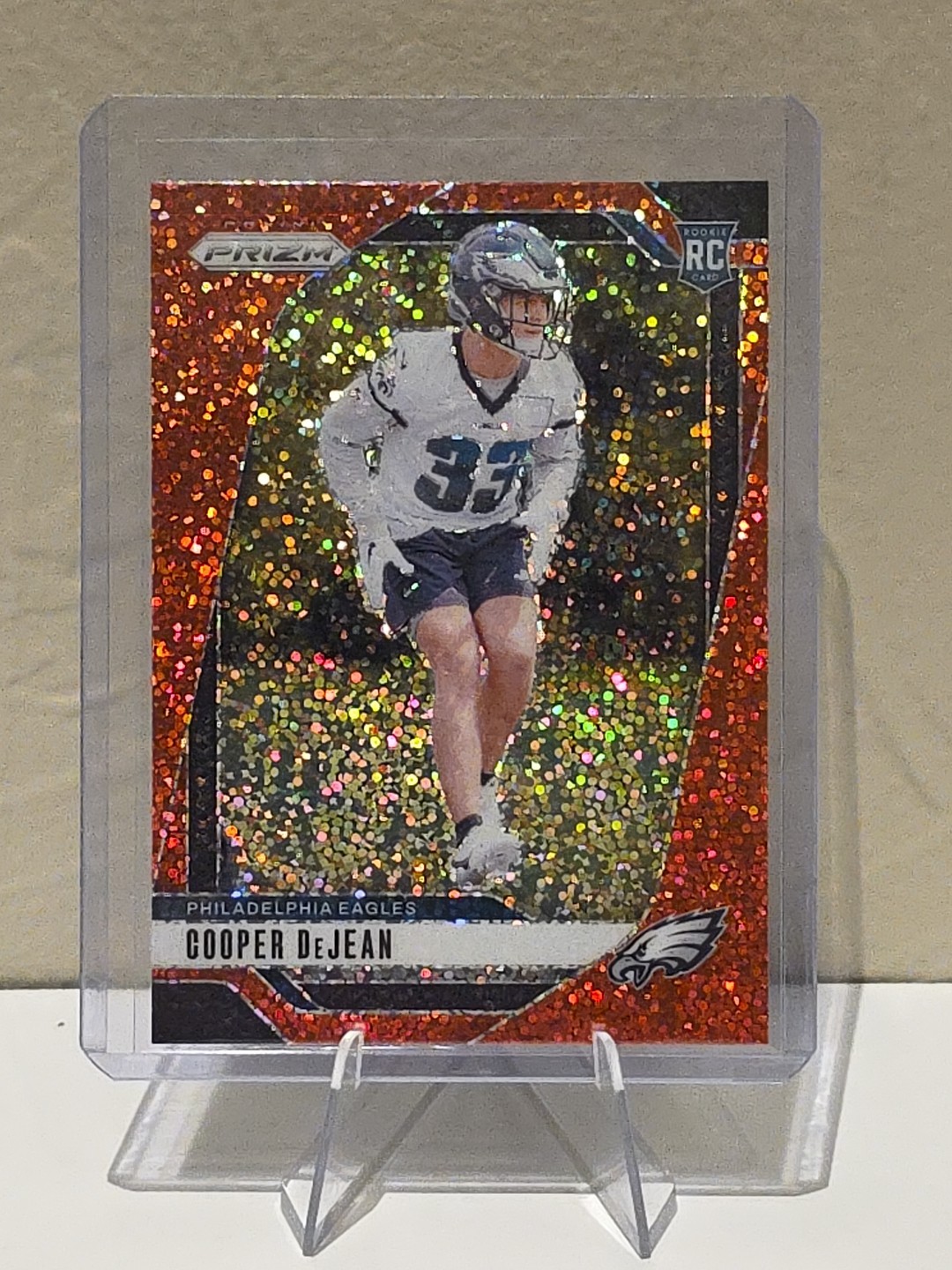 2024 Panini Prizm - Rookies Cooper DeJean #321 Red Sparkle Prizm (RC)