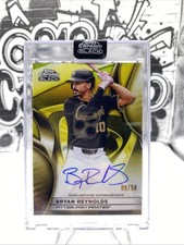 2025 Topps Chrome Black - Autographs Bryan Reynolds #CBA-BRE Gold Refractor /50