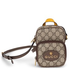 72993 auth GUCCI beige GG Supreme canvas 2021 MINI NEO VINTAGE Crossbody Bag