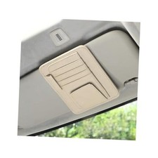 Car Sun Visor Organizer, Waterproof Leather Car Sun Visor Storage Clip, Beige