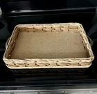 VTG , PYREX , 3 Qt. Wicker Basket Holder Carrier For Casserole Dish NOT INCLUDED