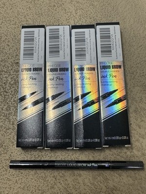 4x HelloKiss Hello kiss Precise Double Headed Liquid Eyebrow Pen #03 Dark Brown