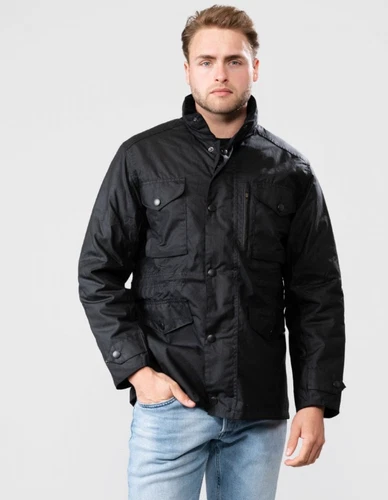 Black ~ BARBOUR SAPPER Men's WAX Jacket MSRP $485 British Heritage image 10