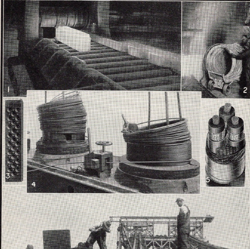 Wire Manufacturing Process Steel Cable Industrial 1948 Vintage Halftone Print