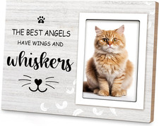 Cat Memorial Gifts for Loss of Cat, Cat Memorial Picture Frame, Cat Loss Sympath