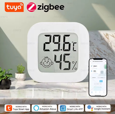 Tuya Smart ZigBee Thermometer Home Indoor Temperature And Humidity Sensor 