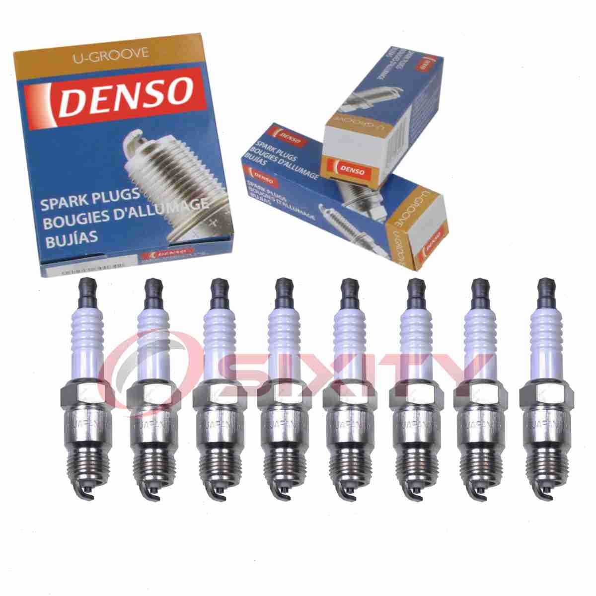 8 pc Denso Standard U-Groove Spark Plugs for 1985 Chevrolet Corvette 5.7L V8 kk