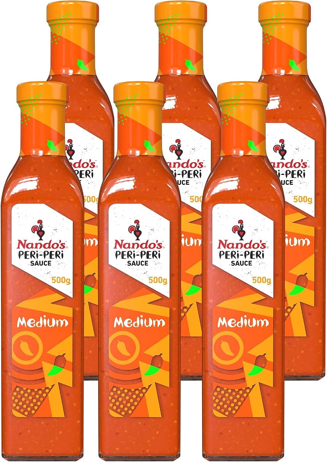 Nando's Medium Peri-Peri Sauce 500g (Pack of 6) - Image 2
