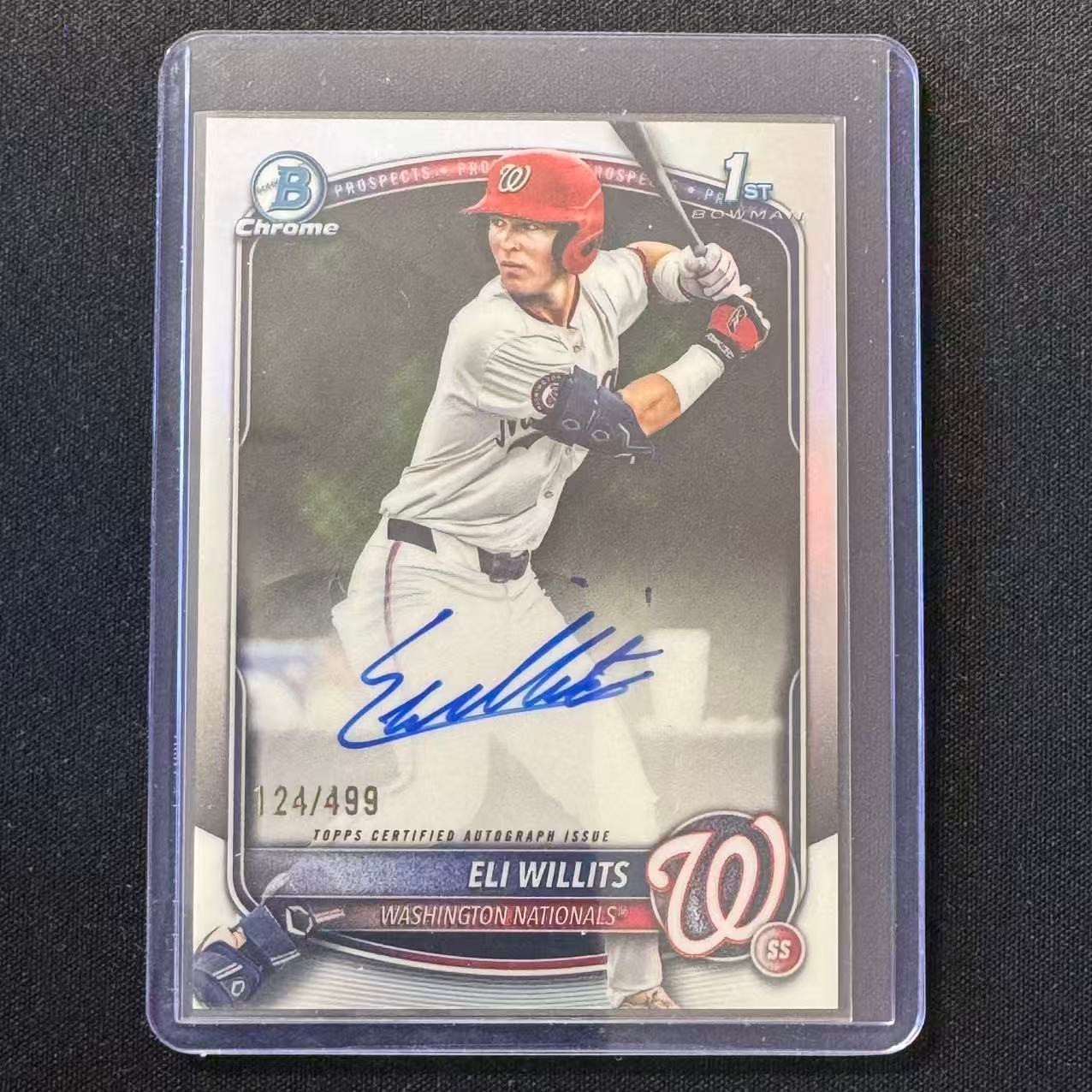 Eli Willits 2025 Bowman Draft #CPA-EW Chrome Prospect Auto 