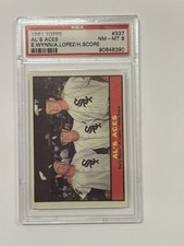 1961 Topps - Early Wynn, Al Lopez, Herb Score #337 PSA 8