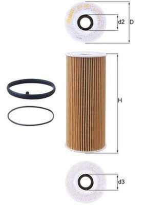 MAHLE Oil Filter For AUDI PORSCHE VW A4 Avant A5 Sportback A6 Allroad 6E198563