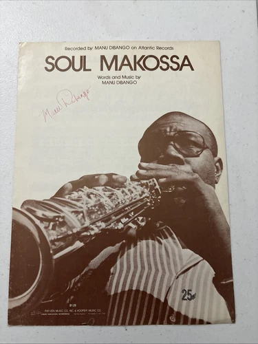 Manu Dibango Signed Sheet Music w/COA