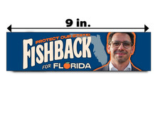 Calcomanía pegatina James Fishback gobernador de Florida parachoques republicano político Trump