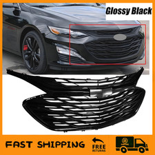 2019-2025 Chevy Malibu Front Upper Grill Lower Grill Glossy Black Grill Trim