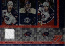 2010-11 Zenith Mozaics Mat 6 Antoine Vermette Steve Mason J Voracek Jersey HKY