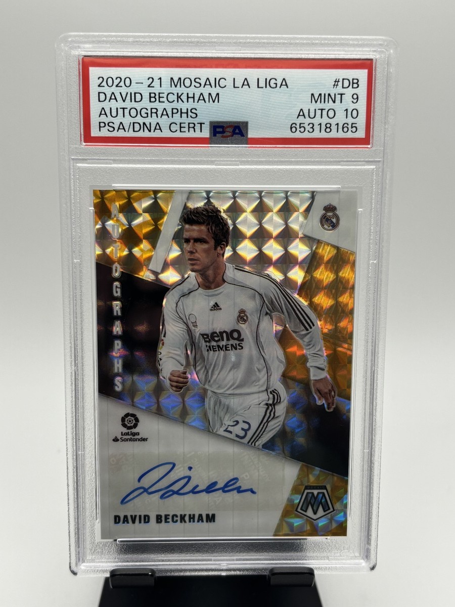 2020 Panini Mosaic La Liga Autographs David Beckham #DB PSA 9 Auto