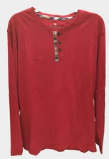 Tommy Bahama Men's Long Sleeve Henley Shirt Red M