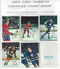 1977-78 TOPPS HOCKEY GLOSSY INSERT SQUARE CORNERS / SEE DROP DOWN MENU