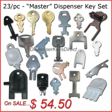 Master Set of all Dispenser Keys for Hand Towel, Toilet Tissue & Soap Dispensers