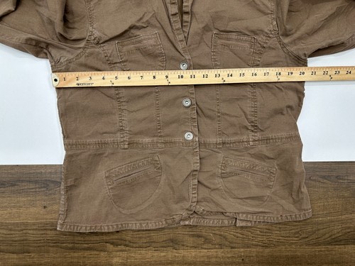 Vintage Gitano Womens XL Brown Cotton Jacket Button Front - Picture 3 of 8