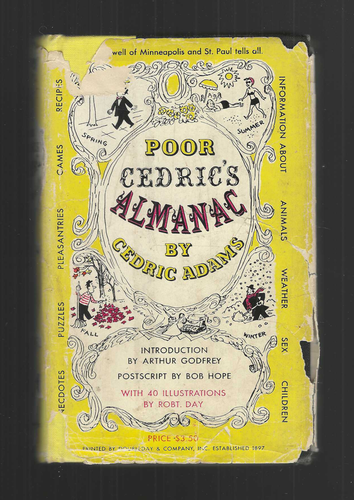 Cedric Adams Signed 1st Ed vintage 1952 Almanac Hc/Dj MN Radio Minneapolis Star - Picture 4 of 9