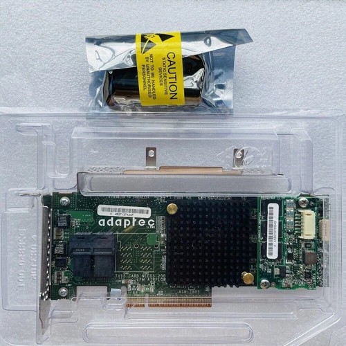 Adaptec ASR-7805 1G 6GB/s SAS PCIe RAID Controller Card 1GB Cache w/ Batter
