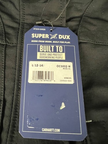 Carhartt Women’s Super Dux Insulated Relaxed Fit Traditional Coat Sz. L Black - Picture 3 of 8