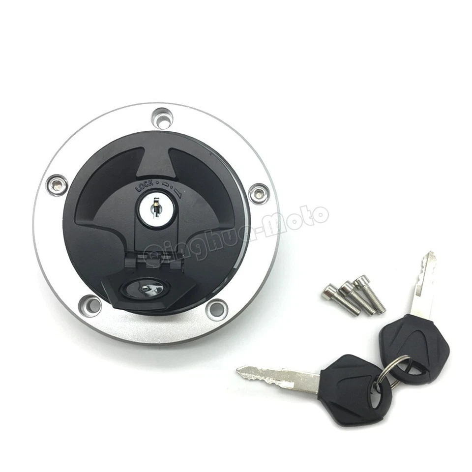 Bloqueo de tapa de gasolina de combustible apto para Kawasaki Ninja 650 ZX6R/ZX10R/ZX14R Z750/Z800/Z1000 Foto 2 de 4