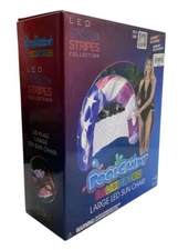 Poolcandy Blue Stars and Stripes Jumbo LED Chair Pool Float