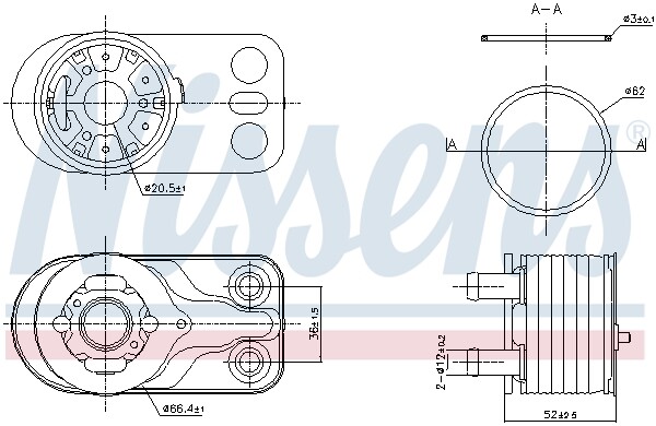 91422 NISSENS Oil Cooler, engine oil for DACIA,RENAULT
