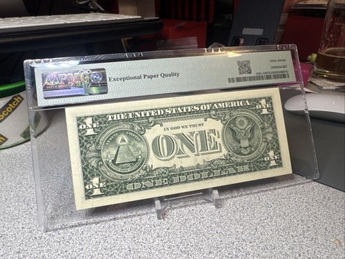 🤯 1995 $1 Federal Reserve Note - PMG 67 EPQ - Low Serial Number 00000560 - Picture 7 of 8