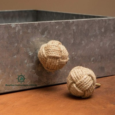 Natural Jute Rope Drawer Handles -Ideal for Updating Existing Furniture Set of 6