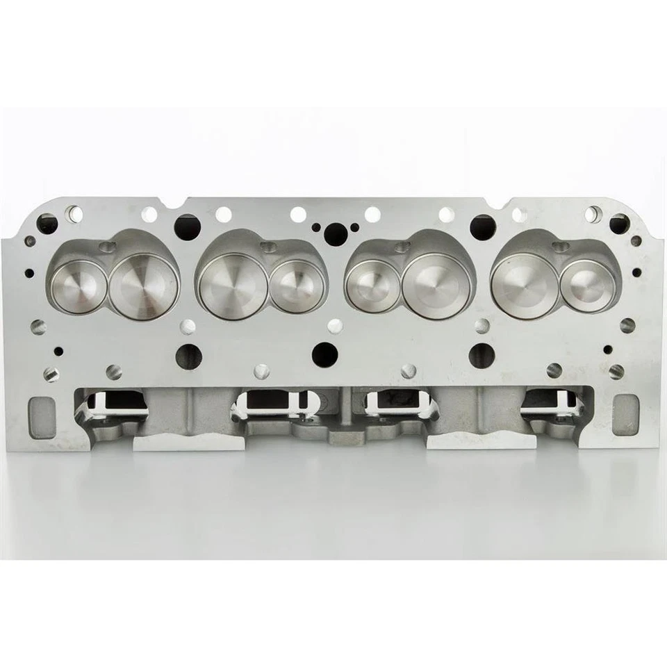 Flo-Tek SBC 350 Chevy Aluminum Assembled 64cc Cylinder Head w/ Studs Guideplates - Bild 3 von 4