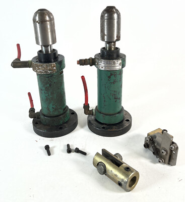 Orton-Miller Mach Co Pneumatic Air Cylinders 1.5x1 Pair w/ Valves As-Is