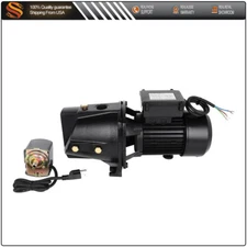 Shallow Well Jet Pump w/ Pressure Switch 17.6GPM, Hmax 216.5 ft, 115V 1 HP
