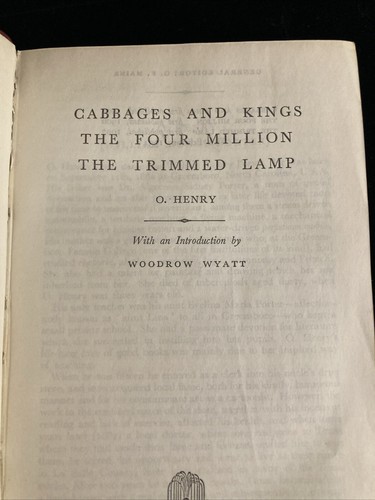 O. Henry Cabbages And Kings-The Four Million-The Trimmed Lamp 1954 Burgundy L/B - Picture 9 of 15